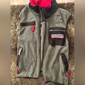 Tommy Hilfiger Gray Vest with Red Accents